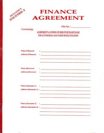 �Finance Agreement